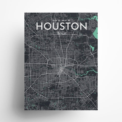 Load image into Gallery viewer, Houston City Map Poster
