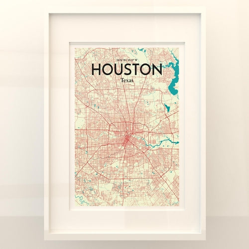 Load image into Gallery viewer, Houston City Map Poster
