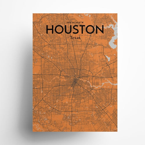 Load image into Gallery viewer, Houston City Map Poster
