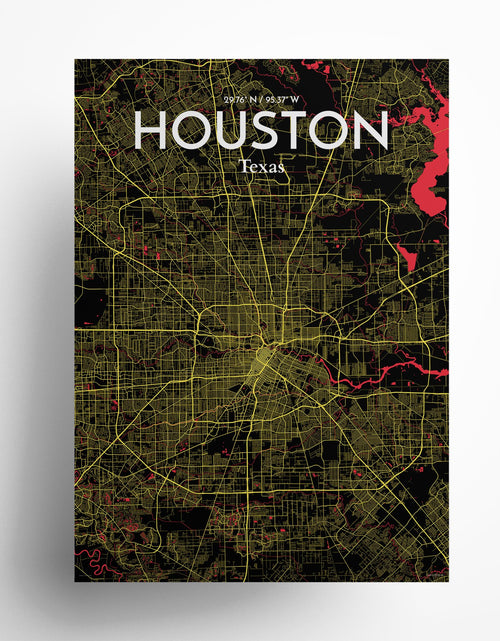 Load image into Gallery viewer, Houston City Map Poster
