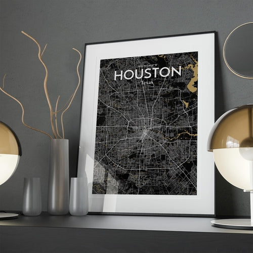 Houston City Map Poster