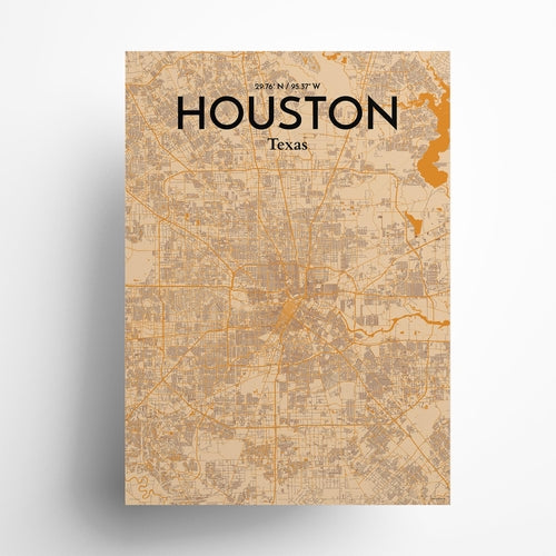 Load image into Gallery viewer, Houston City Map Poster
