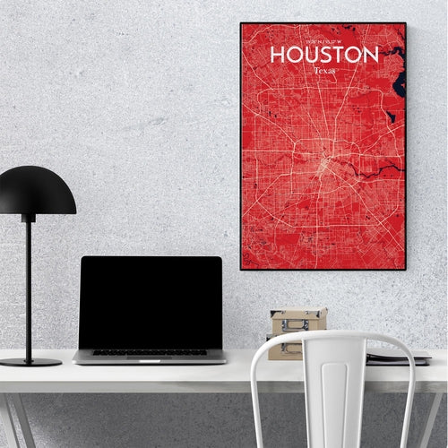 Load image into Gallery viewer, Houston City Map Poster
