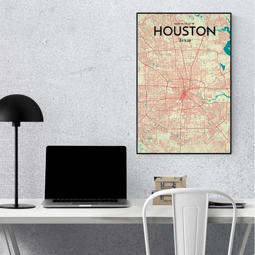 Load image into Gallery viewer, Houston City Map Poster
