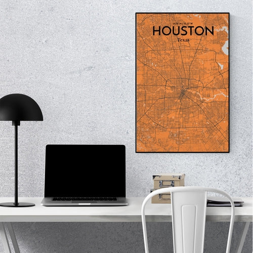 Load image into Gallery viewer, Houston City Map Poster
