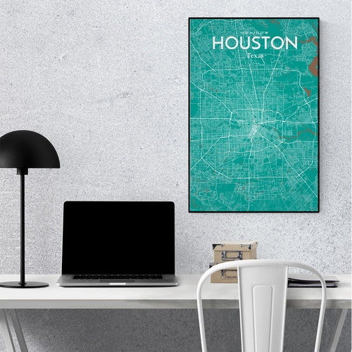 Load image into Gallery viewer, Houston City Map Poster
