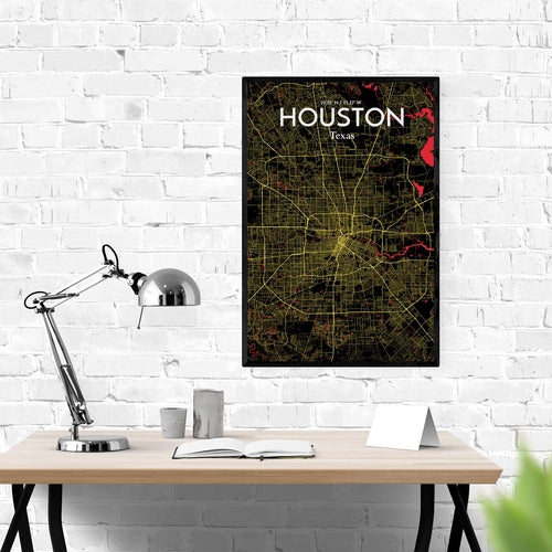 Load image into Gallery viewer, Houston City Map Poster
