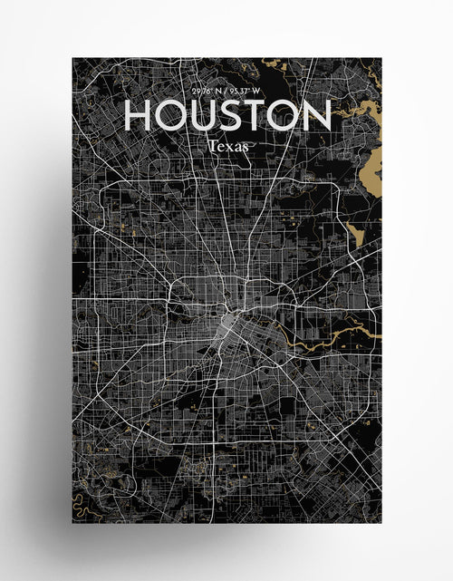 Load image into Gallery viewer, Houston City Map Poster
