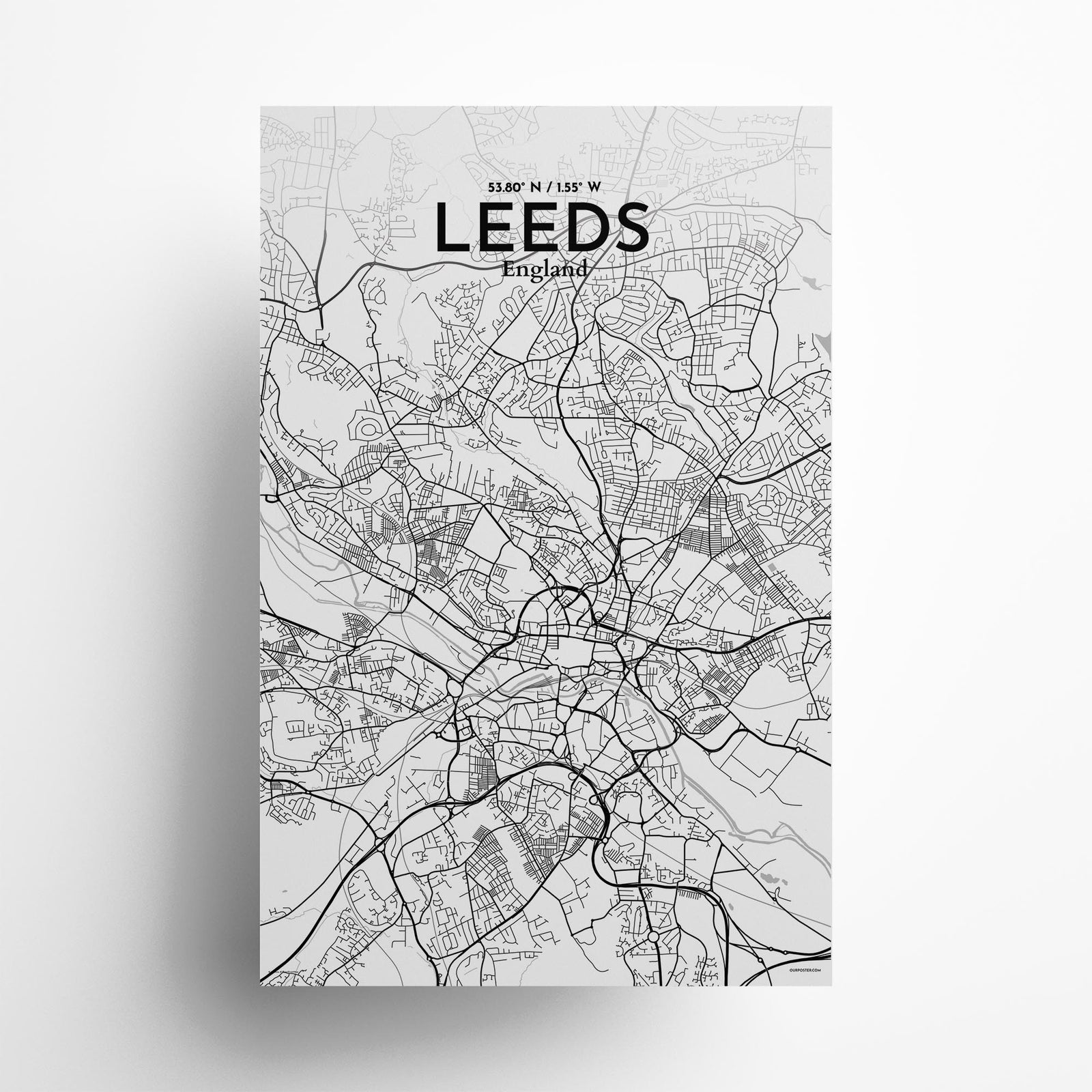 Leeds City Map Poster