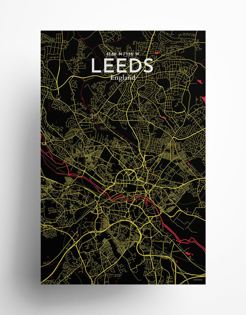 Load image into Gallery viewer, Leeds City Map Poster
