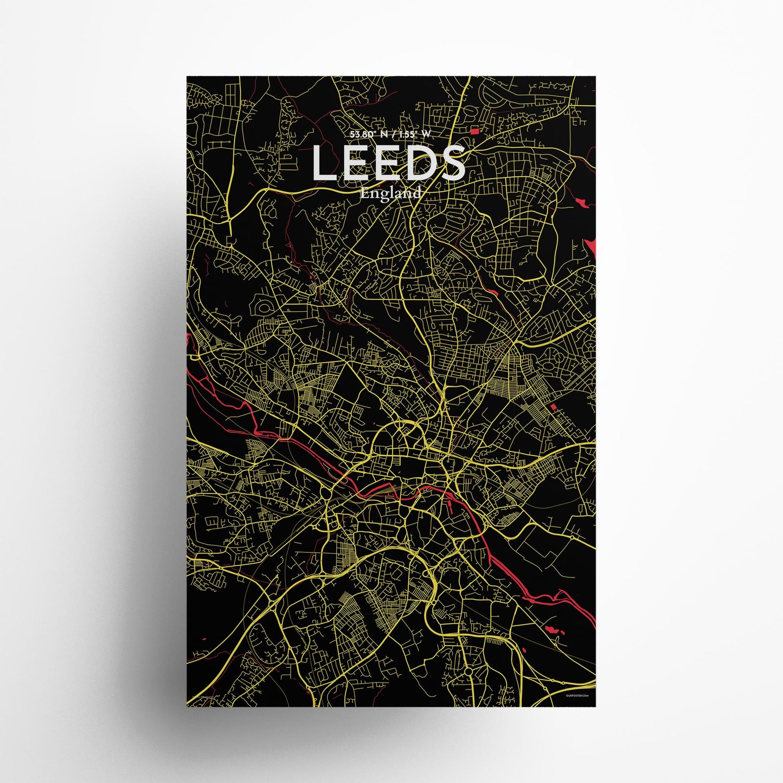 Leeds City Map Poster