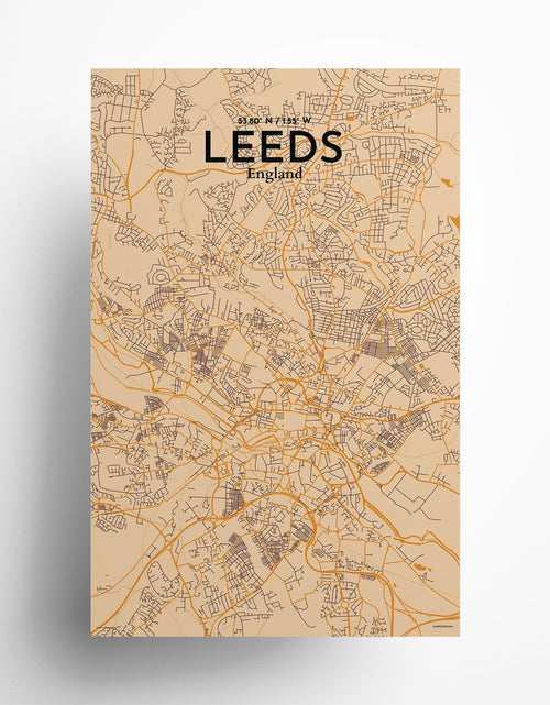 Load image into Gallery viewer, Leeds City Map Poster
