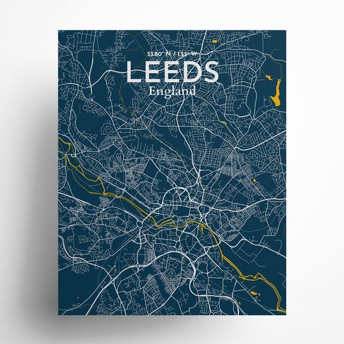 Leeds City Map Poster