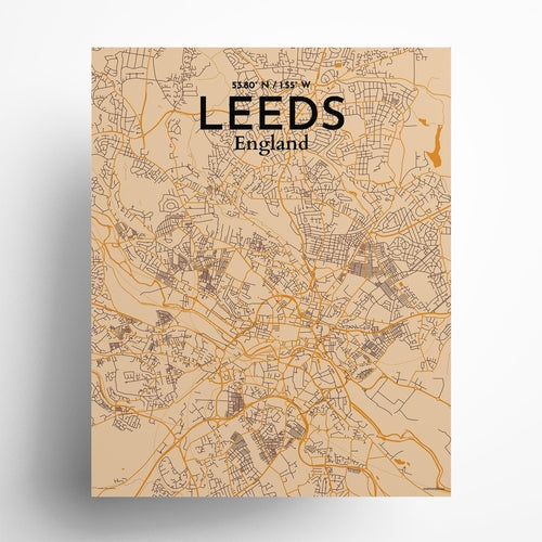 Leeds City Map Poster