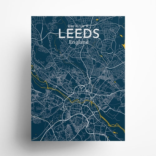 Leeds City Map Poster