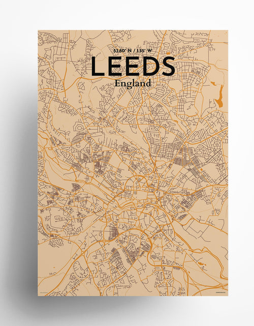 Load image into Gallery viewer, Leeds City Map Poster
