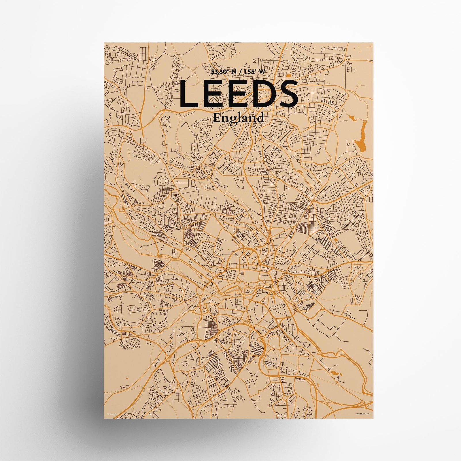 Leeds City Map Poster