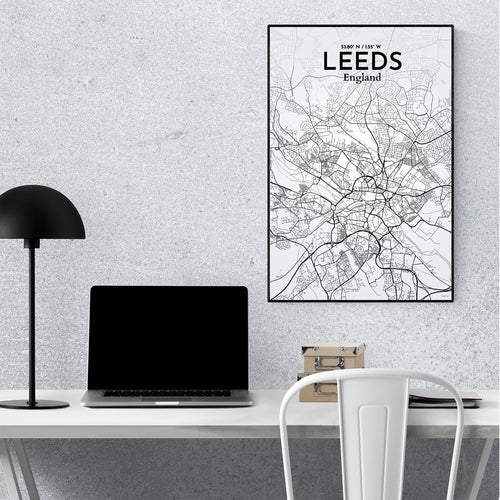 Leeds City Map Poster