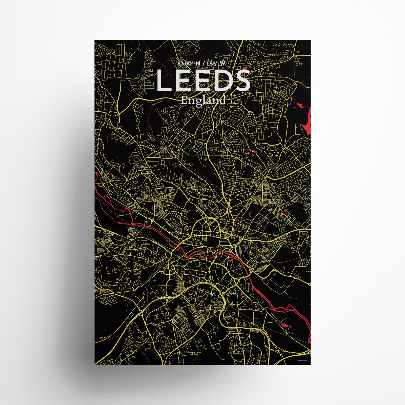 Leeds City Map Poster