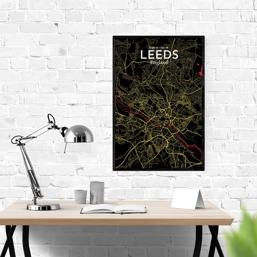 Leeds City Map Poster