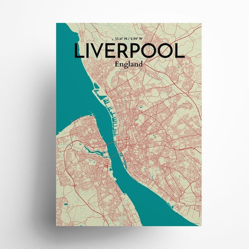 Load image into Gallery viewer, Liverpool City Map Poster
