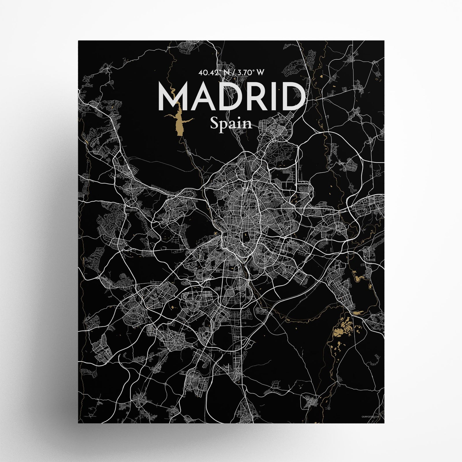Madrid City Map Poster