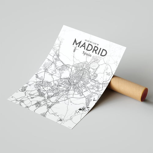 Madrid City Map Poster