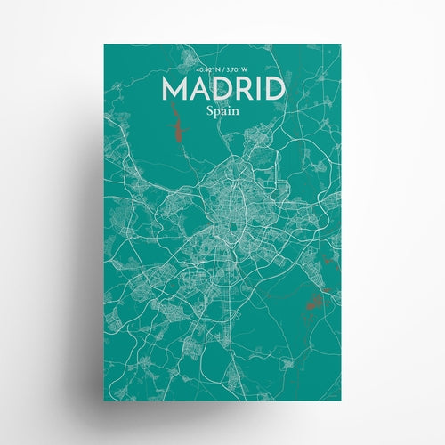 Load image into Gallery viewer, Madrid City Map Poster
