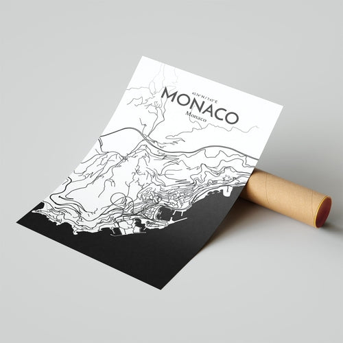 Monaco City Map Poster