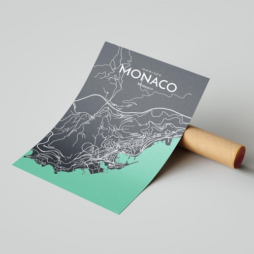 Monaco City Map Poster