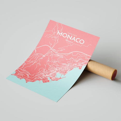 Monaco City Map Poster