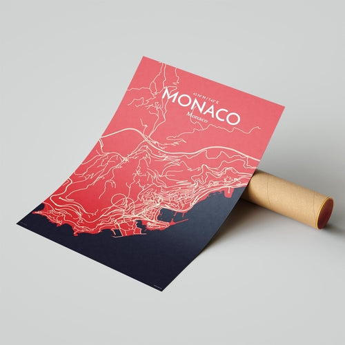 Monaco City Map Poster