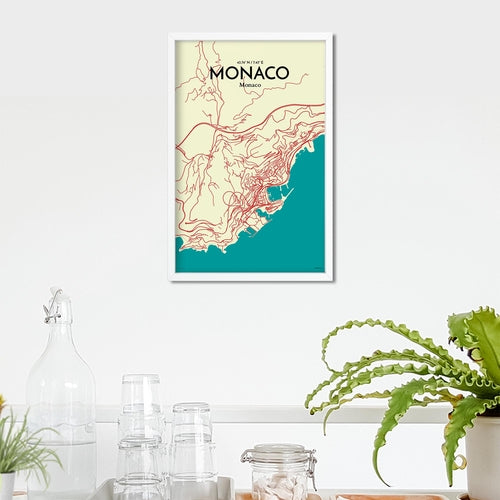 Monaco City Map Poster