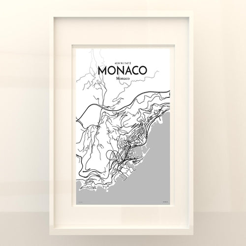 Monaco City Map Poster