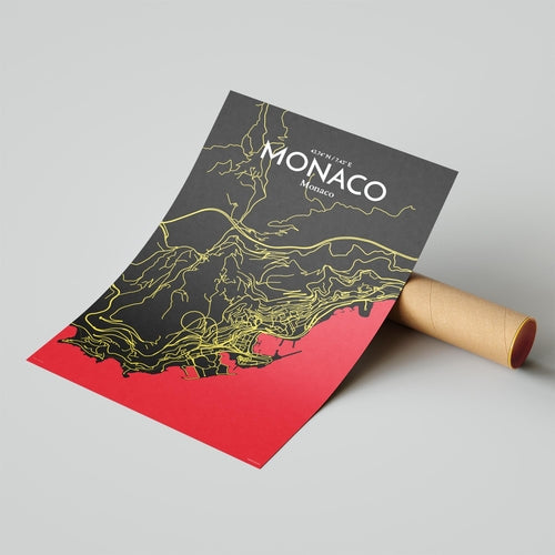 Monaco City Map Poster