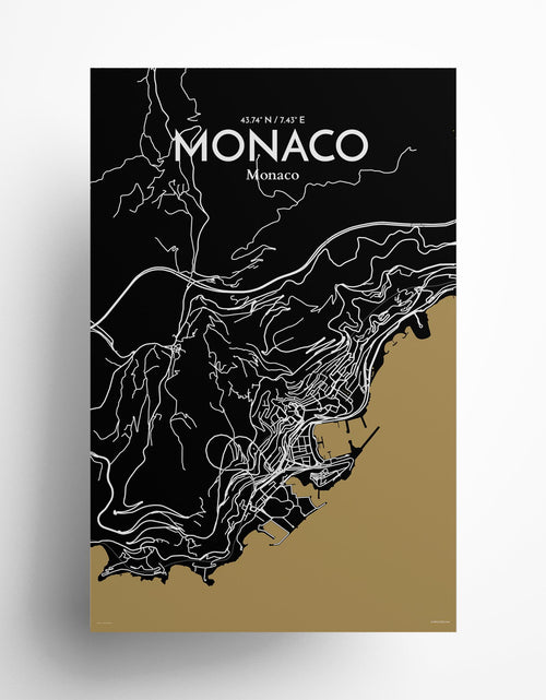 Load image into Gallery viewer, Monaco City Map Poster
