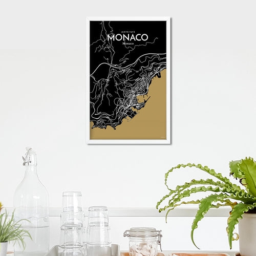 Monaco City Map Poster