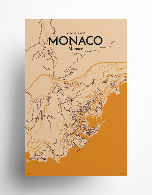 Load image into Gallery viewer, Monaco City Map Poster
