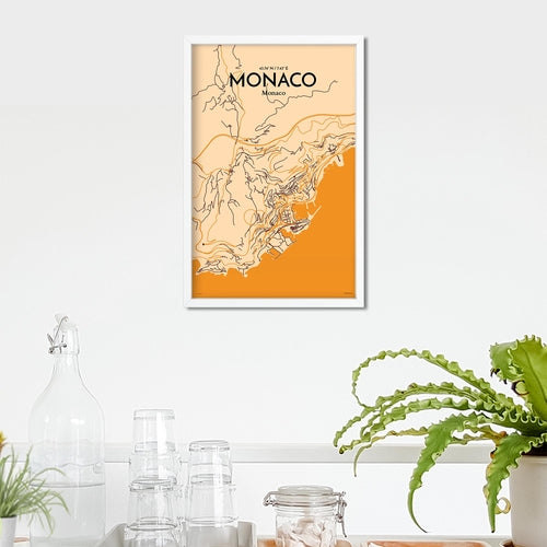 Monaco City Map Poster