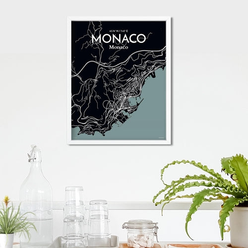 Monaco City Map Poster