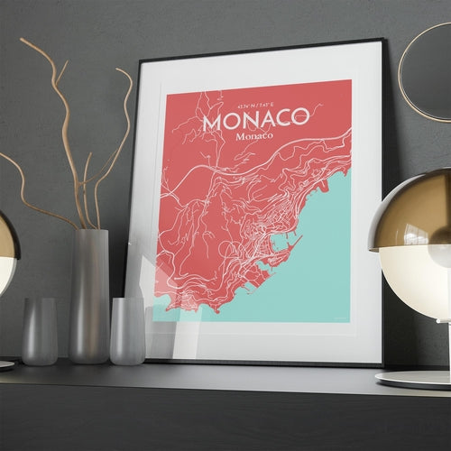 Monaco City Map Poster