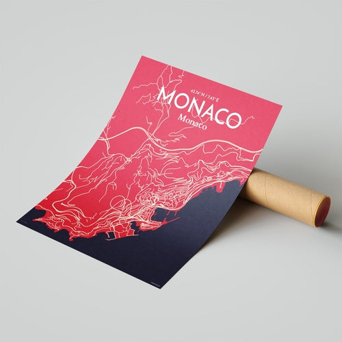 Monaco City Map Poster