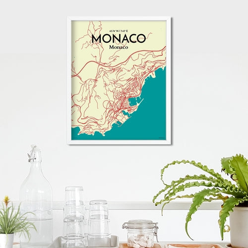 Monaco City Map Poster