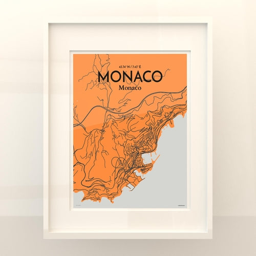 Monaco City Map Poster