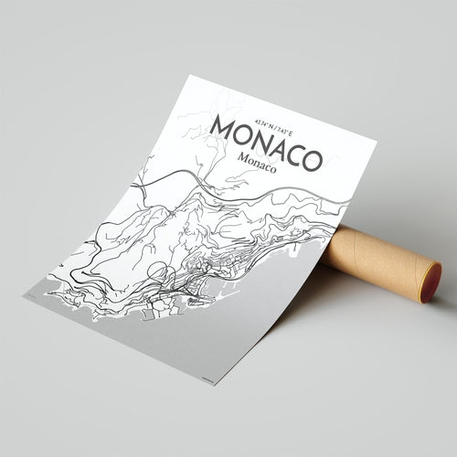 Monaco City Map Poster