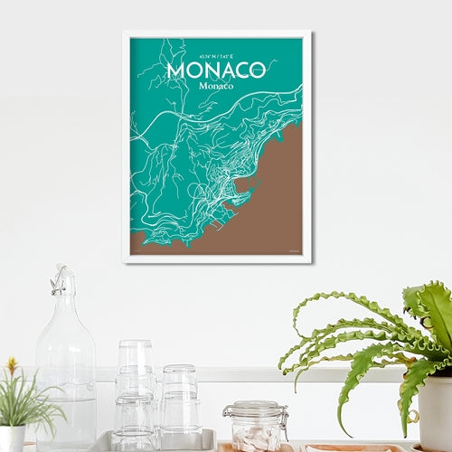 Monaco City Map Poster