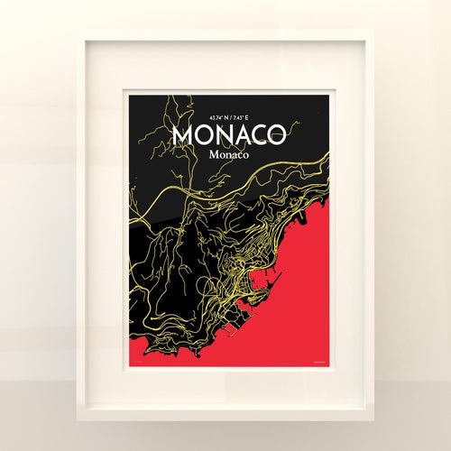 Monaco City Map Poster