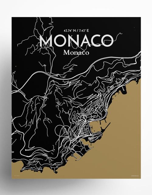 Load image into Gallery viewer, Monaco City Map Poster
