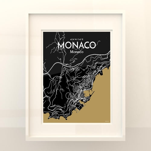 Monaco City Map Poster