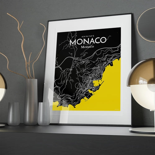 Monaco City Map Poster